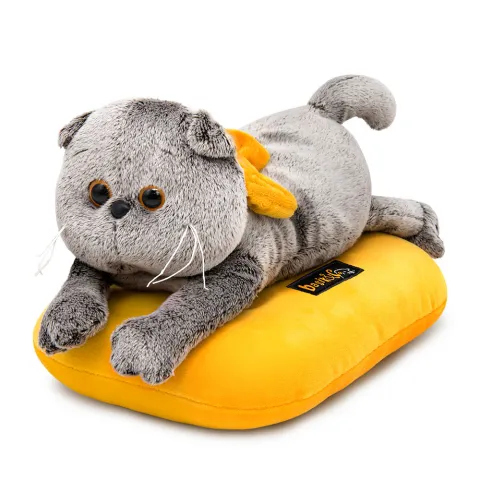 Игрушка мягкая Кот Басик на подушке лежачий Kl19-001
