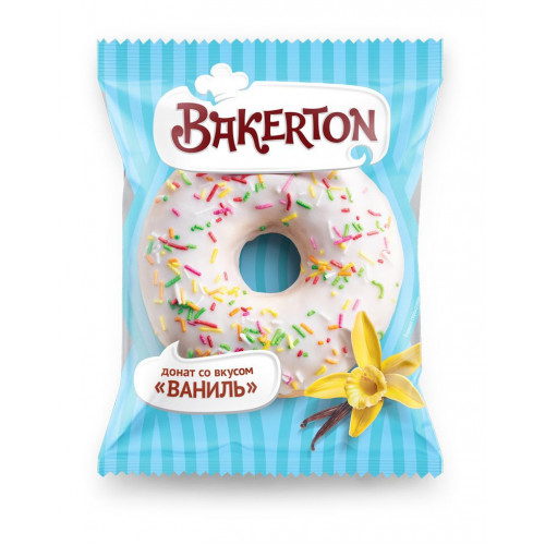 Донат Bakerton глазированный со вкусом ванили 58г