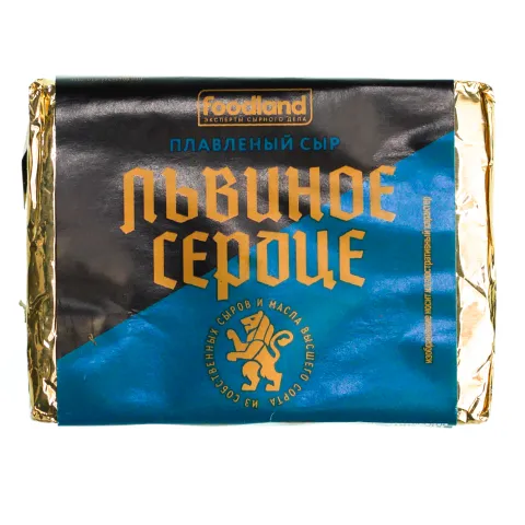 БЗМЖ Сыр плавл Радость вкуса Львиное сердце 35% 90г фольга