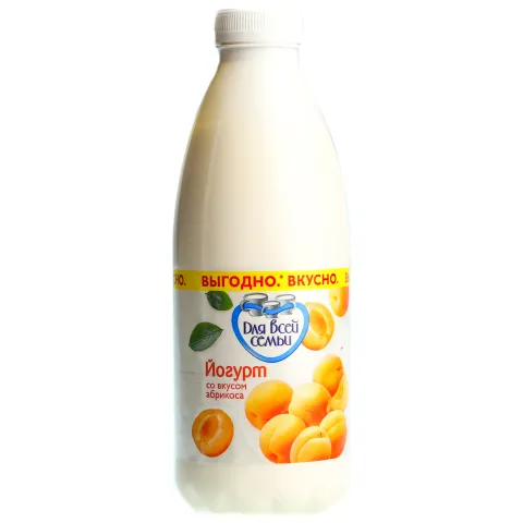 БЗМЖ Йогурт пит Для всей семьи Абрикос 1% 930г