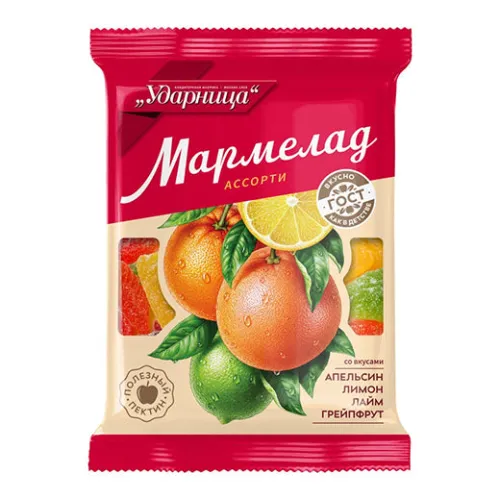 Мармелад Ассорти со вкусами Апельсина Лимона Грейпфрута Лайма 275 г