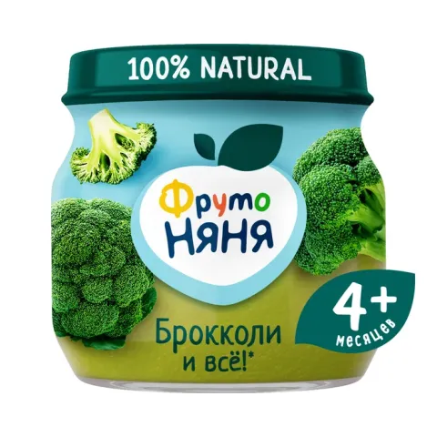 Пюре ФрутоНяня из брокколи (4+ мес.), 80 г