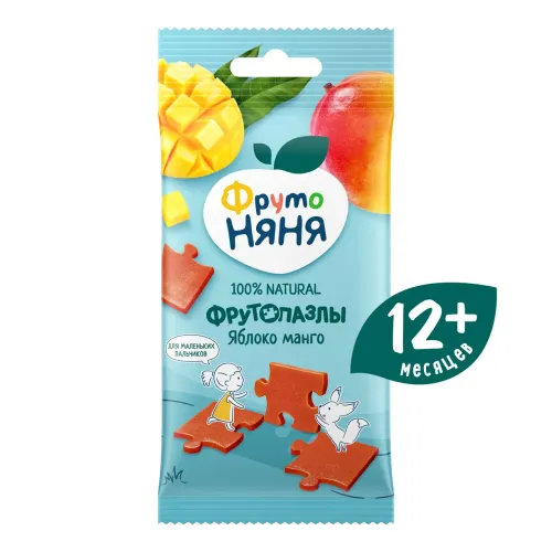 Фруктовый пазл ФрутоНяня с 12 мес. Яблоко манго 20 г