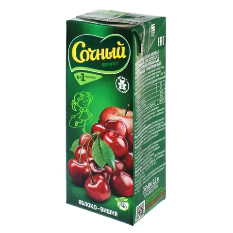 Нектар Сочный фрукт Яблоко-вишня с 5 мес 0.2 л