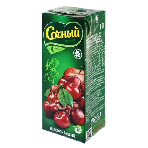 Нектар Сочный фрукт Яблоко-вишня с 5 мес 0.2 л