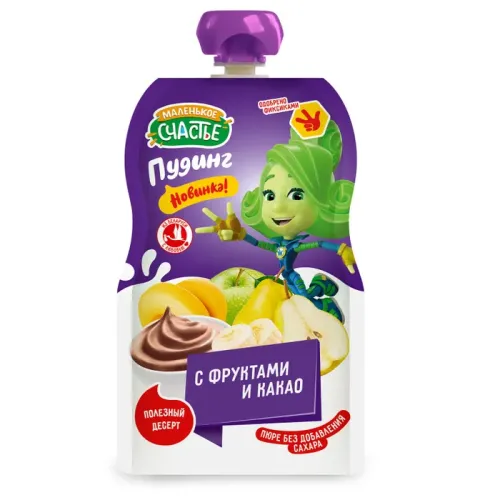 Десерт Маленькое счастье Пудинг Фрукты-шоколад с 9 мес 90 г
