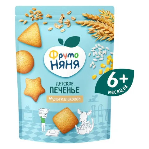 Печенье растворимое ФрутоНяня мультизлаковое 50г