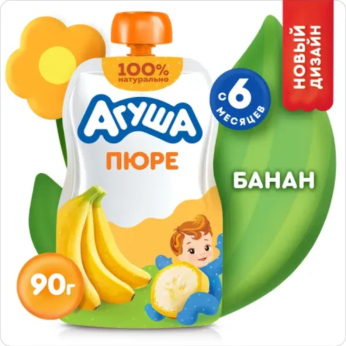 Пюре Агуша банан (с 6 мес) 90 г