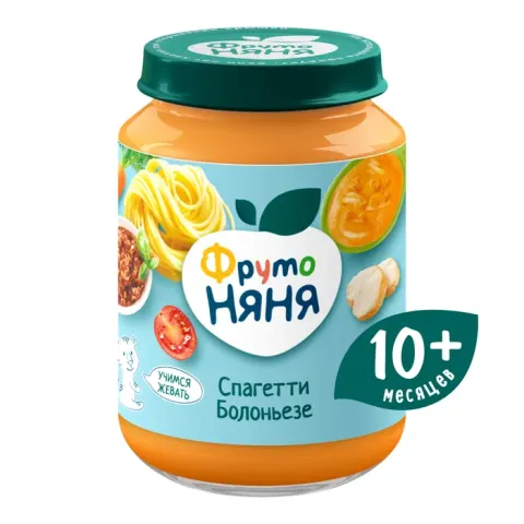 ФрутоНяня паста индейка спагетти Болоньезе 190г
