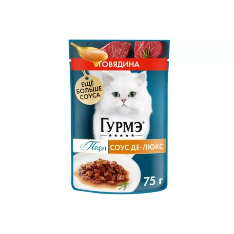 Корм для Кошек Гурме Соус Делюкс Говядина 75г