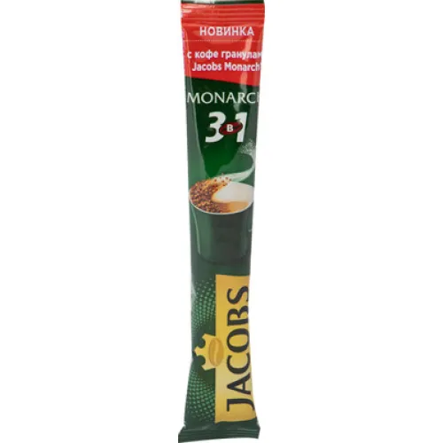 Напиток кофейный Jacobs Monarch 3в1 растворимый, 15г
