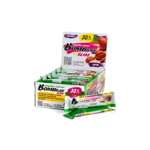 Протеиновый батончик Slim Арахис-фундук Bombbar, 35 г