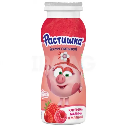 Йогурт питьевой Растишка со вкусом клубника-малина-земляника 1, 6% 360г