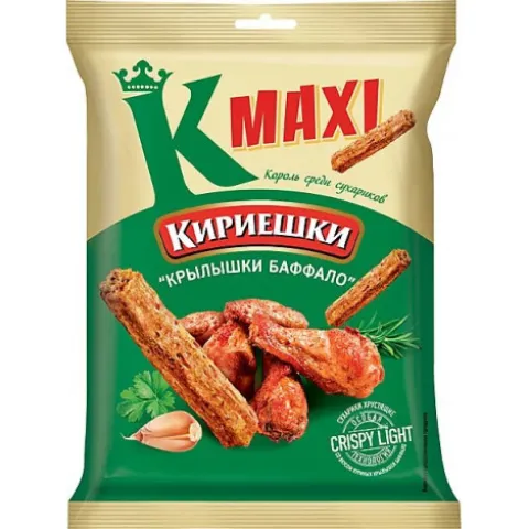 Сухарики Кириешки Макси кур крылышки 60г пл/пак