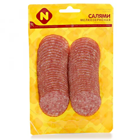 Колбаса Салями Мелкозерненая Останкино с/к в/у 120г нарезка