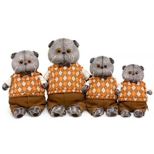 Игрушка мягкая Басик в трикотажном жилете Ks19-271