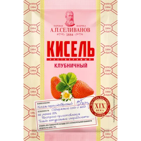 Кисель порошок А.П.Селиванов клубника саше 25г