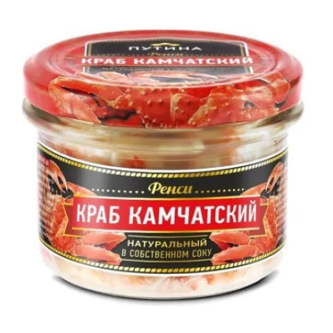Краб в собств.соку ФЭНСИ ст/б 0,210 гр