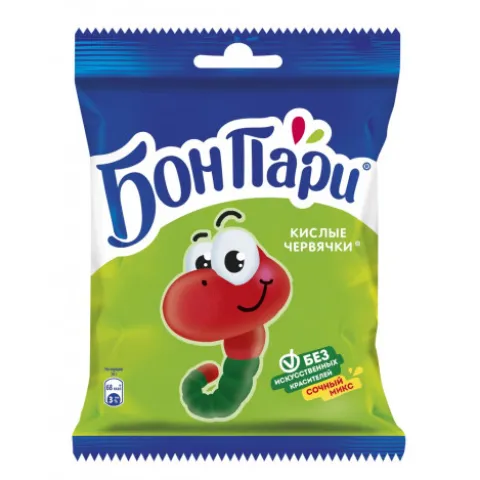 Мармелад Бон Пари червячки кислые 75г
