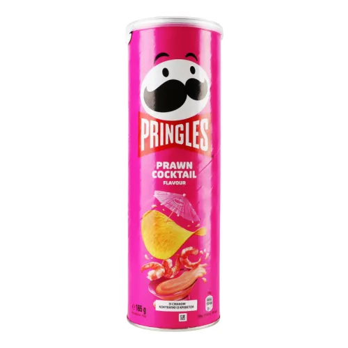 Чипсы картофельные со вкусом коктейля из креветок Pringles тубус 165г