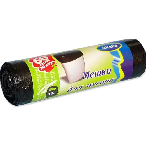 Мешки д/мусора Антелла 60л 20шт HDPE/7мкм