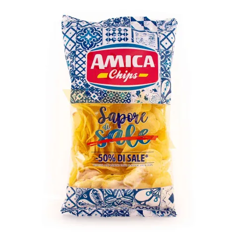 Чипсы без соли -50% SAPORE DI SALE, AMICA CHIPS 175г
