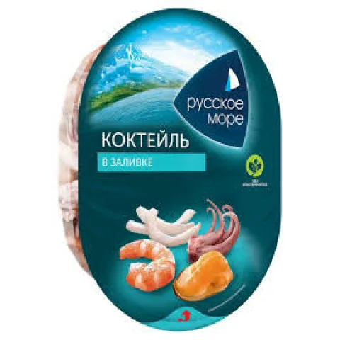 Коктейль из морепродуктов в масле Классик Русское море 180г