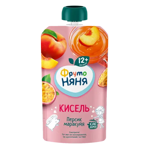 Кисель ФрутоНяня из персика и маракуйи для питания детей раннего возраста 130г.