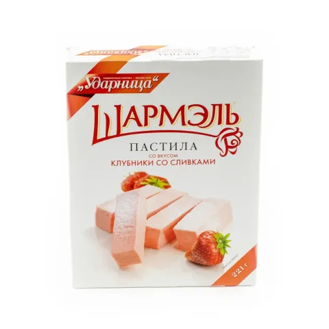 Пастила Ударница Шармэль клубника со сливками 221г