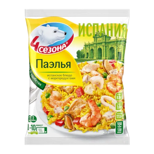 Паэлья 4 Сезона с морепродуктами 600 гр