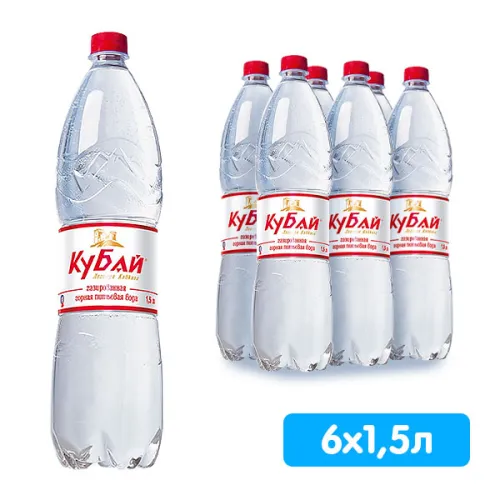 Вода минеральная Кубай газированная 1,5л