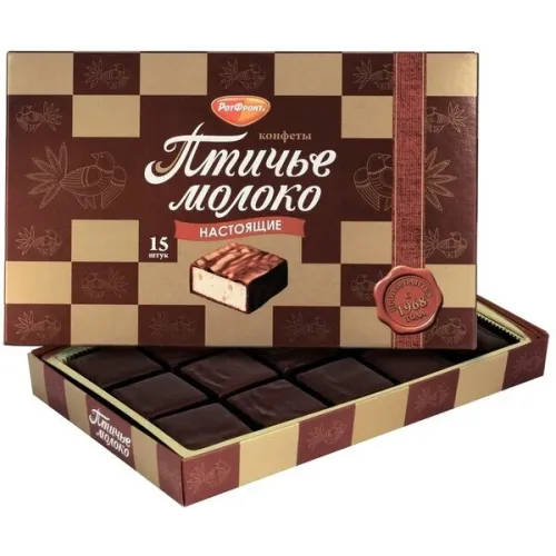 Набор конфет Птичье молоко со сливочно-ванильным вкусом 200 г Рот фронт