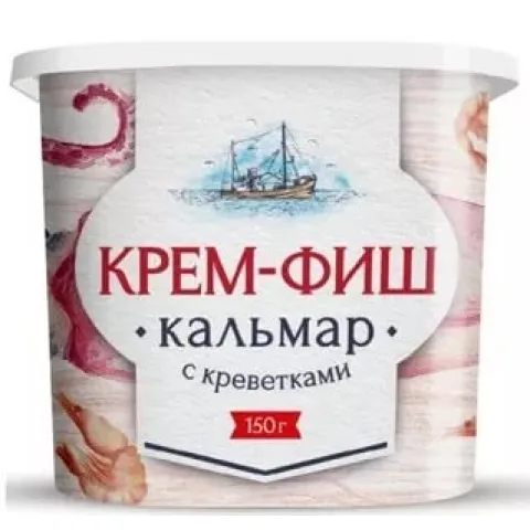 Паста рыбная Крем-Фиш Кальмар/Креветка ЕВРОПРОМ 150г