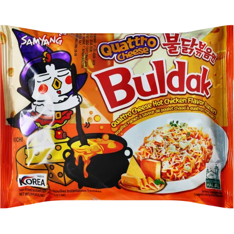 Лапша Samyang Buldak в соусе 4 сыра, со вкусом острой курицы, 145 г