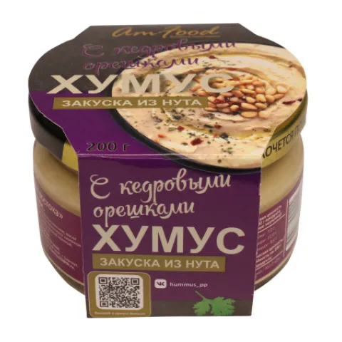 Хумус из нута AmFood c кедровыми орешками 200 г