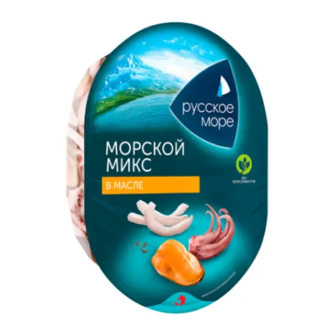 Коктель из морепродуктов Оригинал Русское море в раст масле 180г