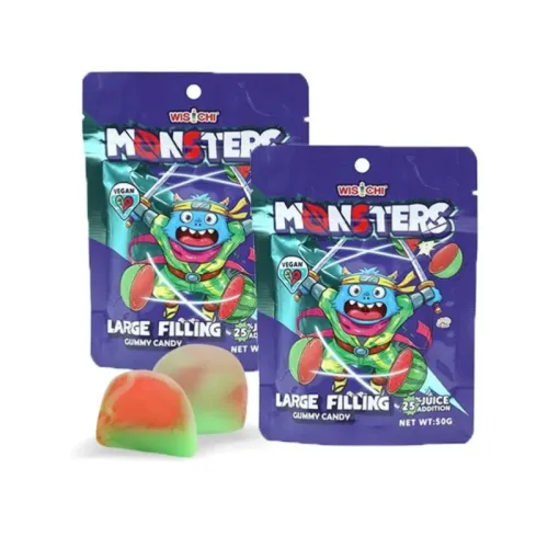 Мармеладные конфеты WISCHI с начинкой Monster &quot;Gummy Candy&quot; со вкусом арбуза 50г. КНР, Китай