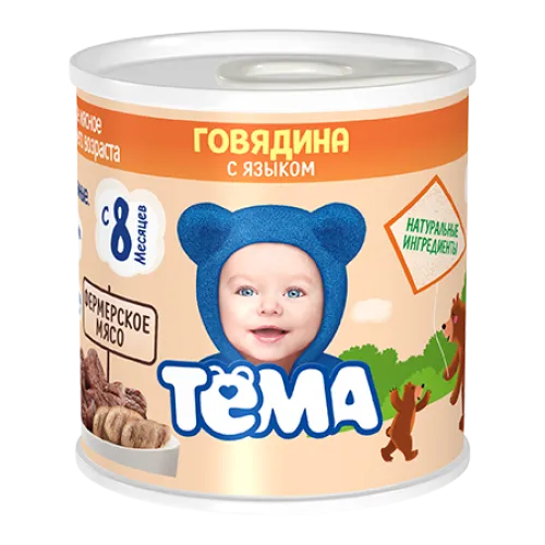Пюре Тема говядина-язык 90г жб