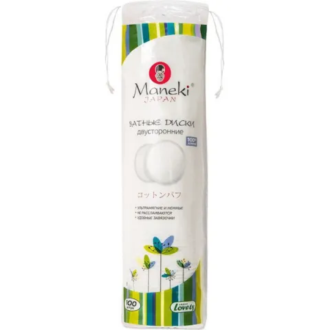 MANEKI ВАТНЫЕ ПОДУШЕЧКИ 100ШТ