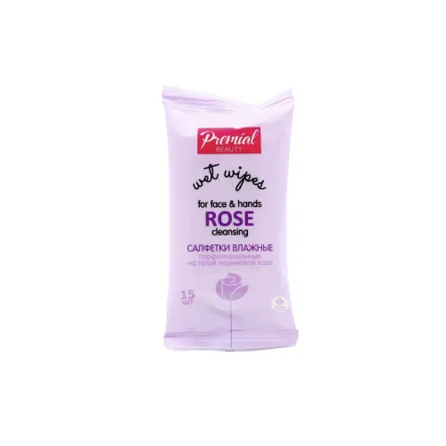 Салфетки влажные Премиал la fleur очищающие ароматерапия роза