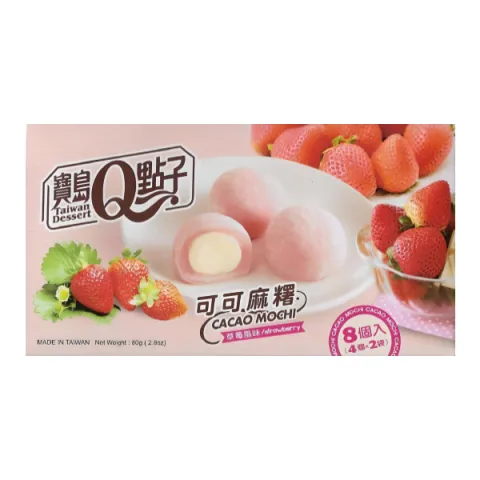 Пирожные какао-моти Q-idea с клубникой 80г