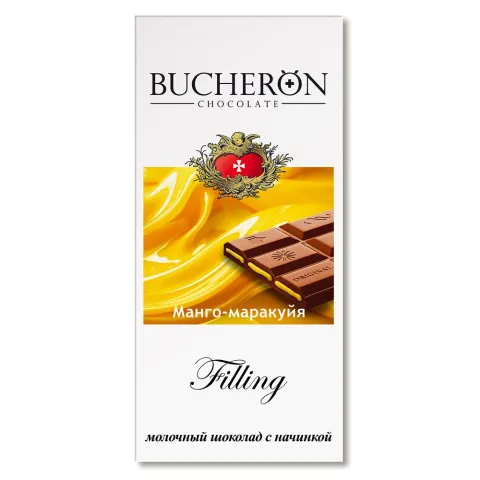 Шоколад Бушерон Филинг молочный с нач манго/маракуйя 85г