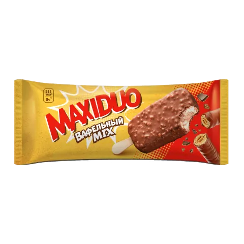 БЗМЖ Мороженое Максидуо Вафельный MIX 63г эскимо