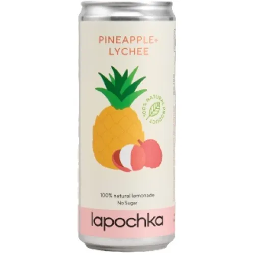 Напиток Lapochka Ананас + Личи 0,33л ж/б