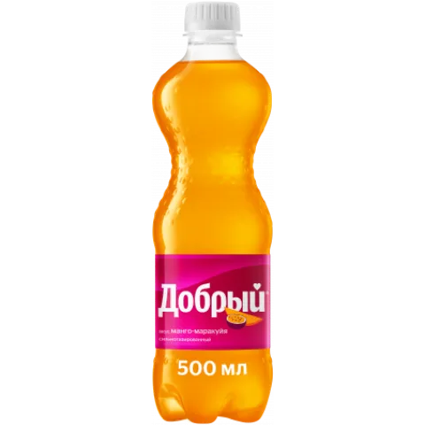 Напиток б/а Добрый Манго-Маракуйя ароматиз с/г н/к 0,5л ПЭТ
