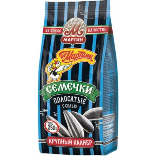 Семечки От Мартина полосатые с солью 250г