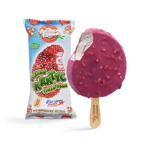 БЗМЖ Мороженое Чистая линия Веселый Кактус Гранатовый 80г