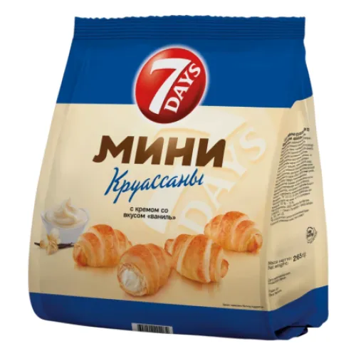 Круассаны мини 7 DAYS крем с ванилью 265г