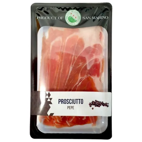 Окорок сыровяленый Прошутто Крудо с чёрным перцем San Marino Prosciutti нарезка 70г