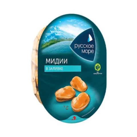 Мясо мидии чилийской в заливке Русское море 180г